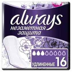 Прокладки женские ежедневные, Always (Олвейз) 16 шт удлиненные незаметная защита