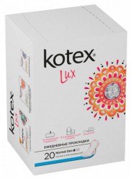 Прокладки женские ежедневные, Kotex (Котекс) 20 шт нормал део люкс