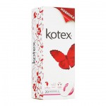 Прокладки женские ежедневные, Kotex (Котекс) 20 шт супертонкие