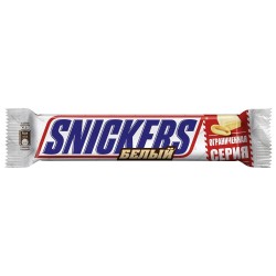 Батончик, Snickers (Сникерс) 81 г белый